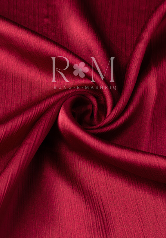 Luxe Crinkle Matte Silk - Maroon