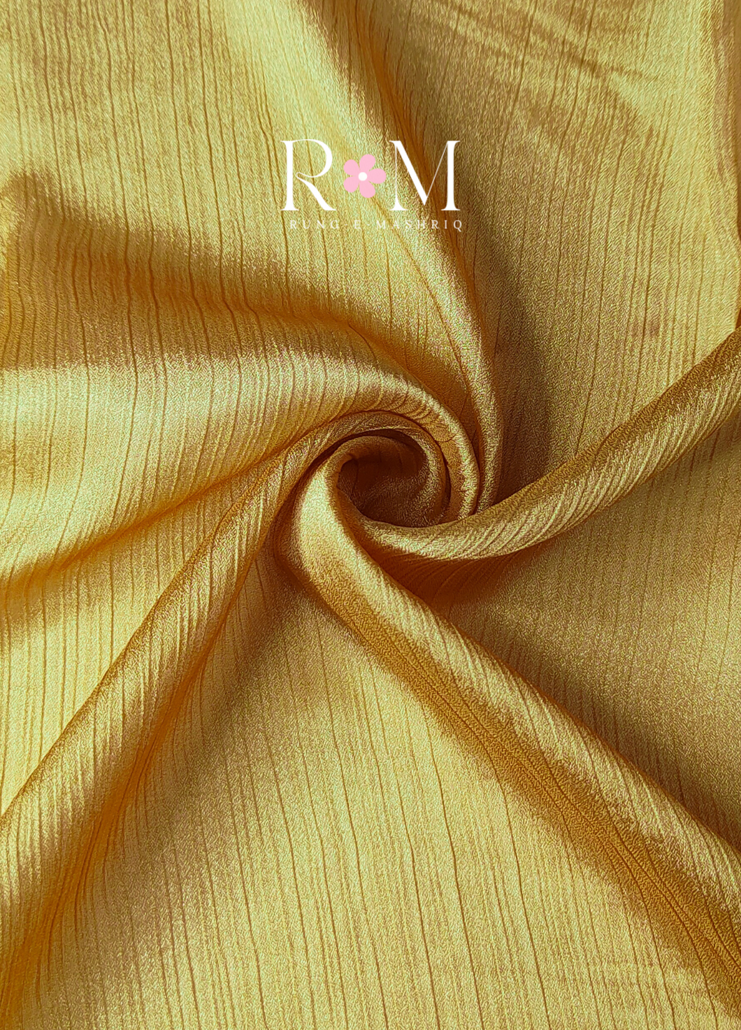 Crinkle Silk Hijabs - Golden