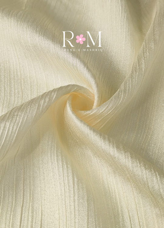 Crinkle Silk Hijabs - Dairy Cream