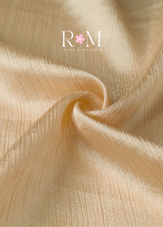 Crinkle Silk Hijabs - Golden Beige